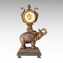 Clock Statue Elephant Bell Bronze Sculpture Tpc-014